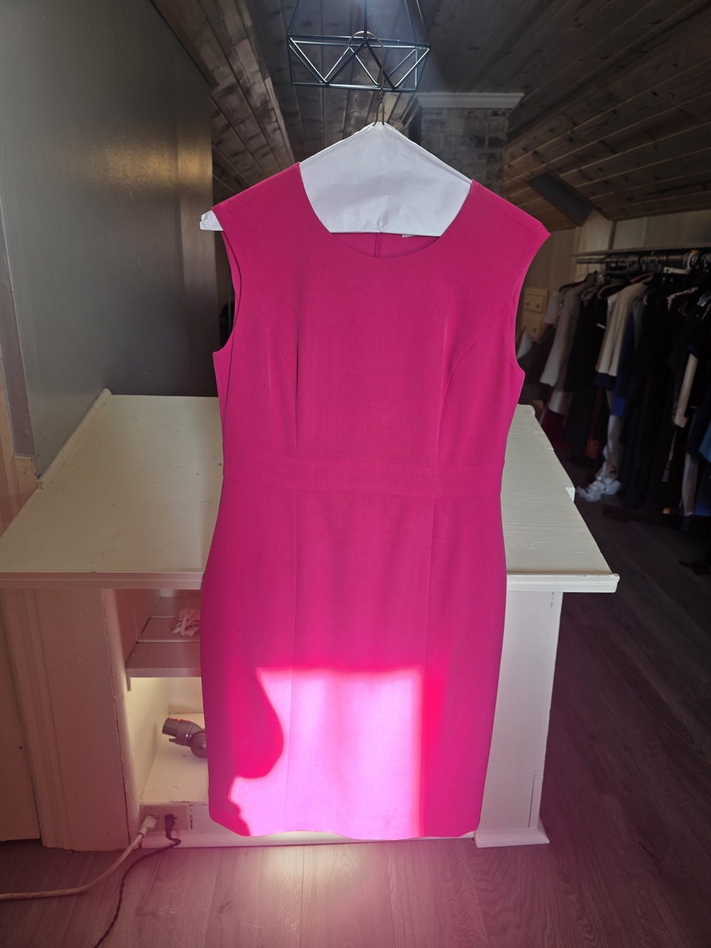 Kasper Classic Sleeveless Sheath Dress - Hot Pink